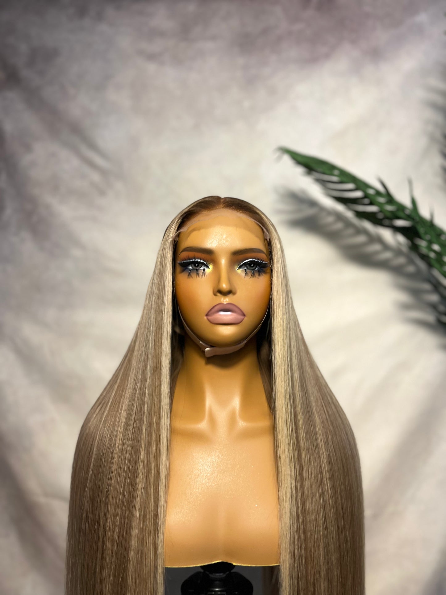 24 Inches "Abby" 5X5 HD Lace Blonde Highlight Wig | 250% Density