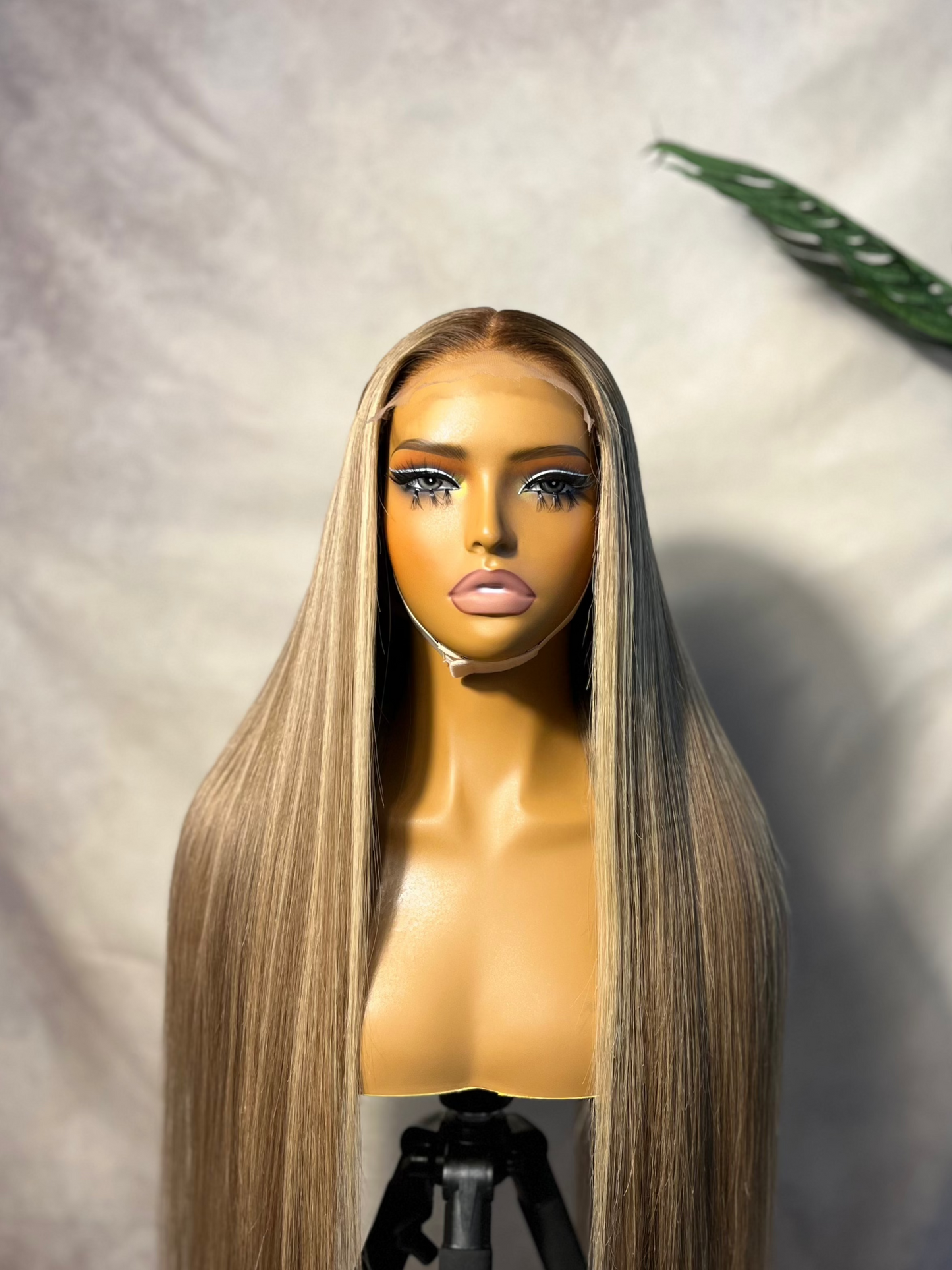 24 Inches "Abby" 5X5 HD Lace Blonde Highlight Wig | 250% Density